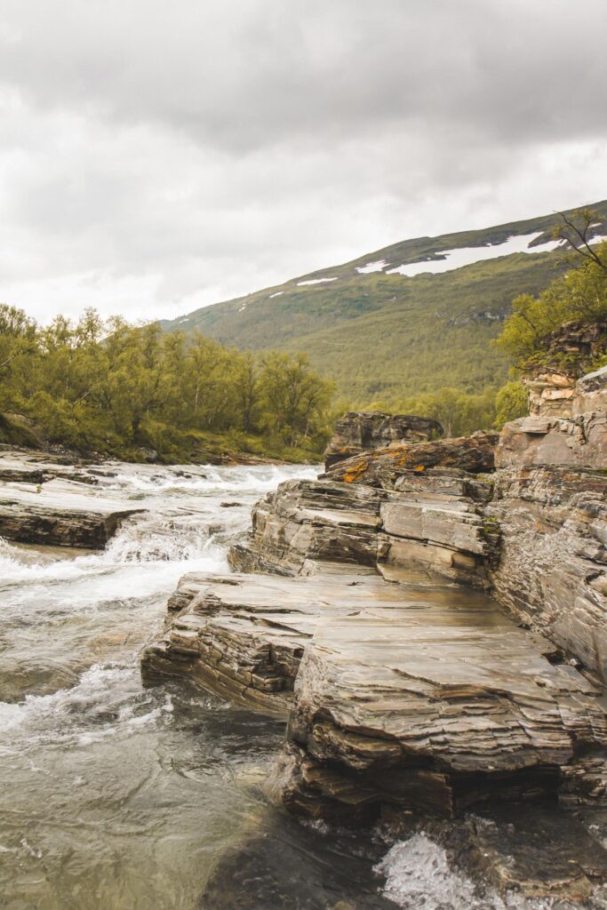 A river on an overcast day.
