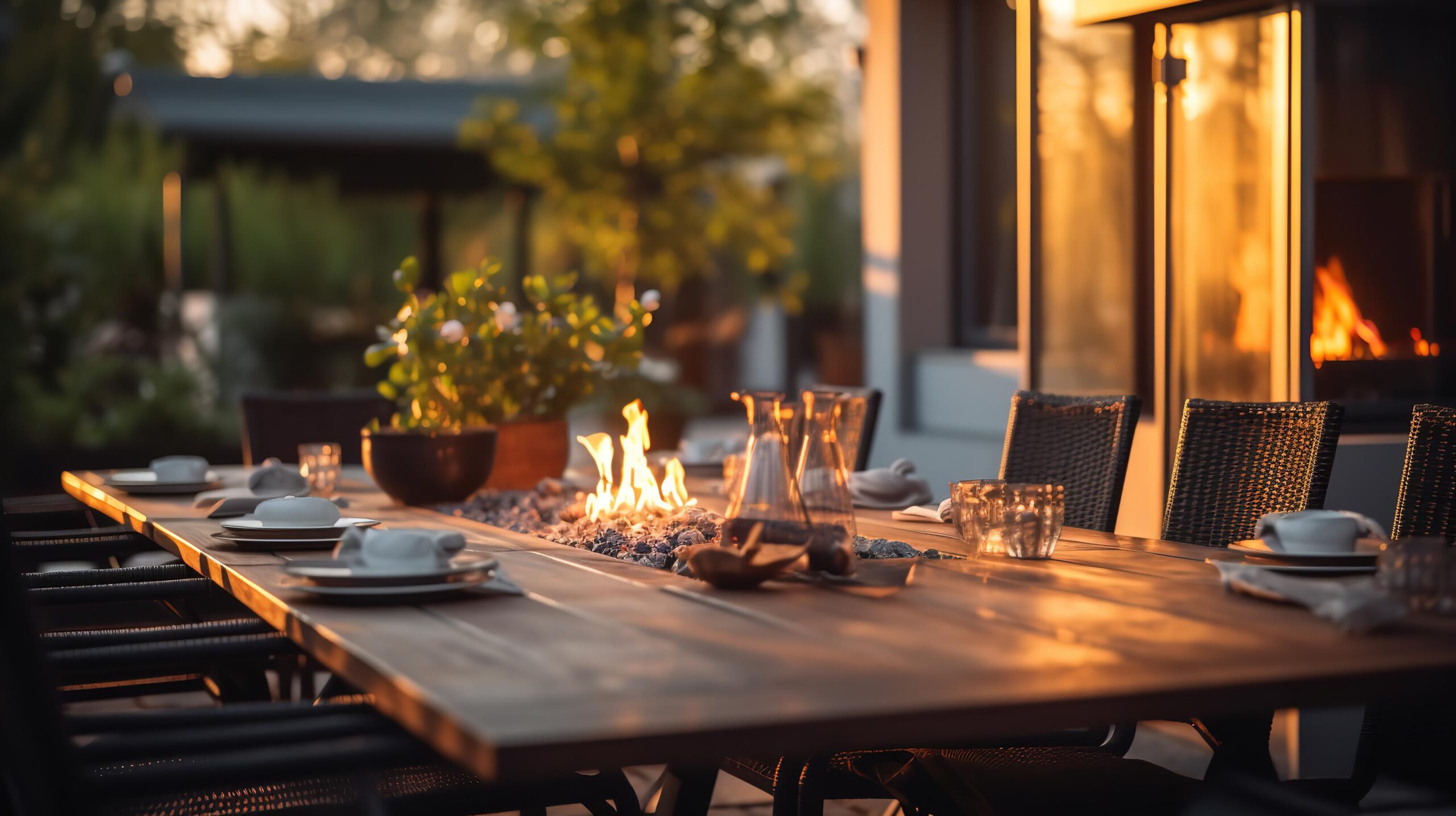 cozy-seating-soft-blankets-roaring-fireplace-patio-outdoor-decor-generative-ai